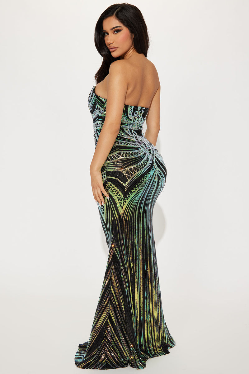 Briana Sequin Gown - Black/combo | Fashion Nova, Dresses | Fashion Nova