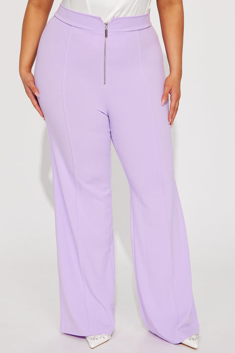 All Zipped Up Dress Pant - Lavender