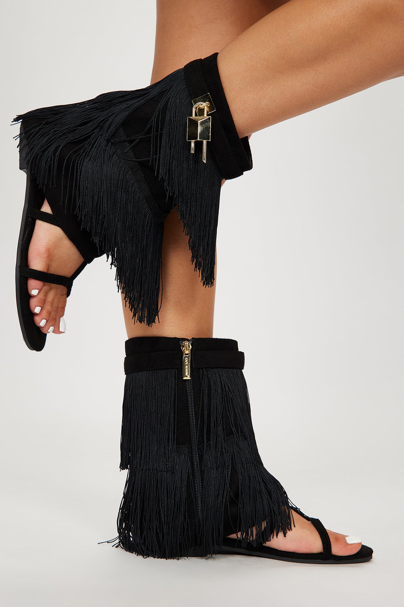 Sam Edelman Estelle Fringed Suede Sandals in Brown | Lyst