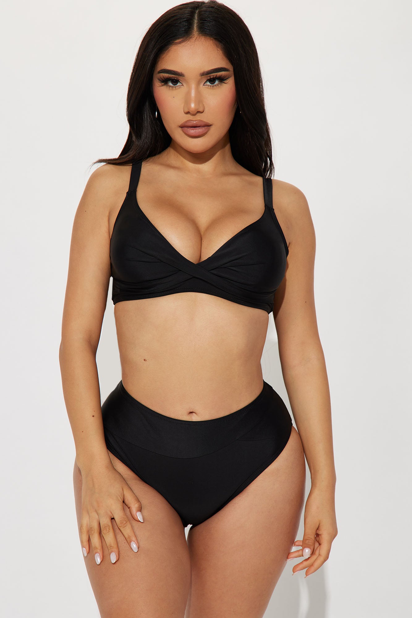  Aqua Eve Plus Size Two Piece High Waisted Bikini Swimsuits Scoop  Neck Bikini Set Sporty Bathing Suits Black 12W : Clothing, Shoes & Jewelry