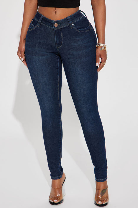 Look At My Curves Booty Lifter Skinny Jean - Dark Wash