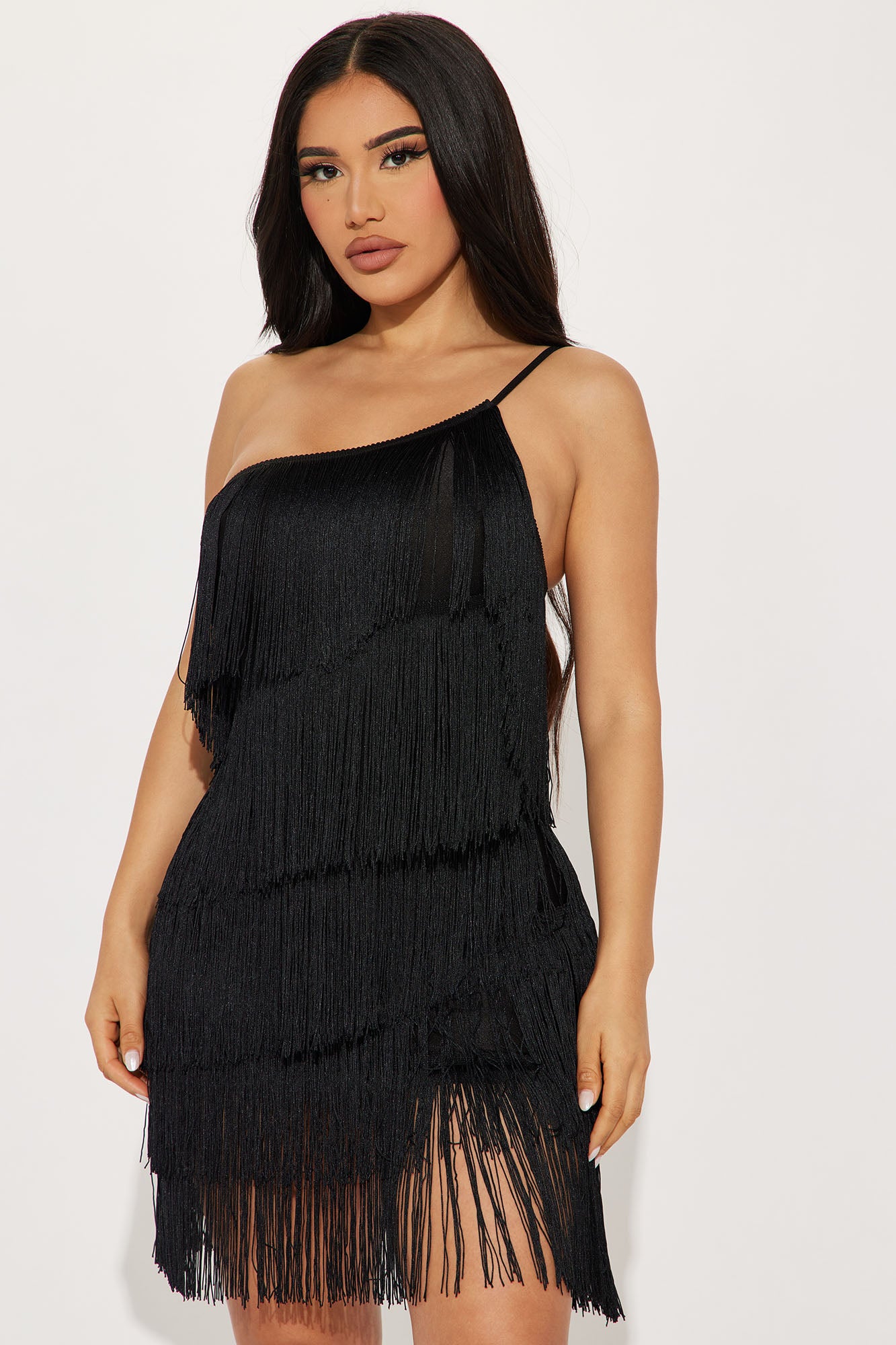 Call On Me Diamante Fringe Mini Dress Black  Mini dress, Mini black dress,  Fringe mini dress