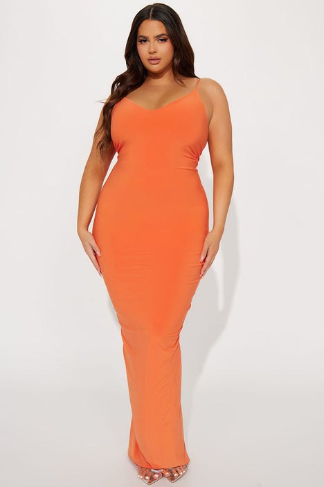 Claudia Maxi Dress - Orange, Fashion Nova, Dresses