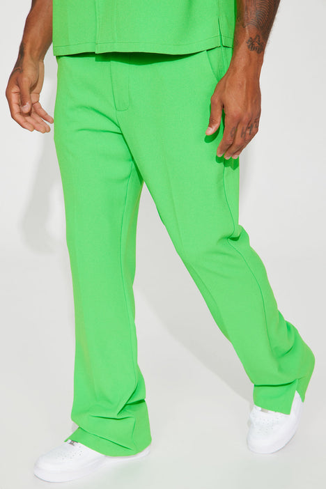 COLLUSION 90s fit baggy wide leg tailored trousers in lime green | ASOS