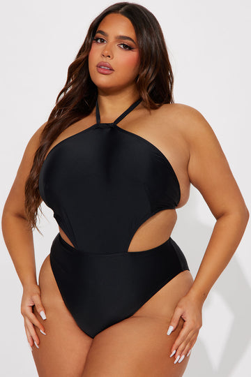 Plus Size Solid Black Brazilian Monokini Swimsuit Kemmy Preto - Brand  Acquarosa