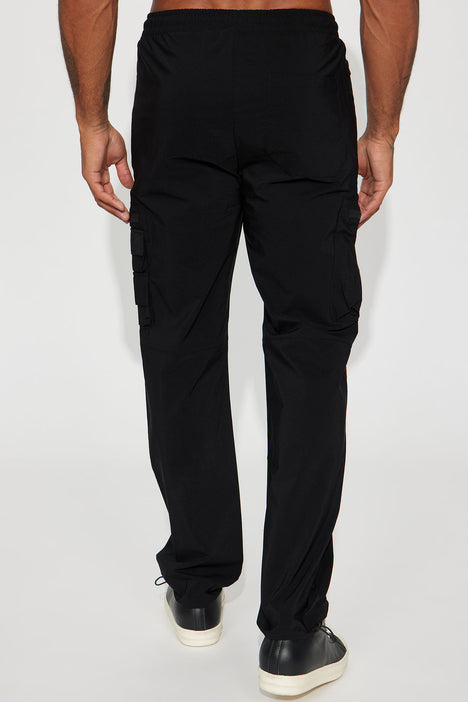 For The Streets Nylon Cargo Pants - Black, Fashion Nova, Mens Pants