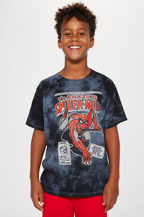 Mini Merciless Spider Man Short Sleeve Tee Shirt Print in Black Size 10 by Fashion Nova | Fashion Nova