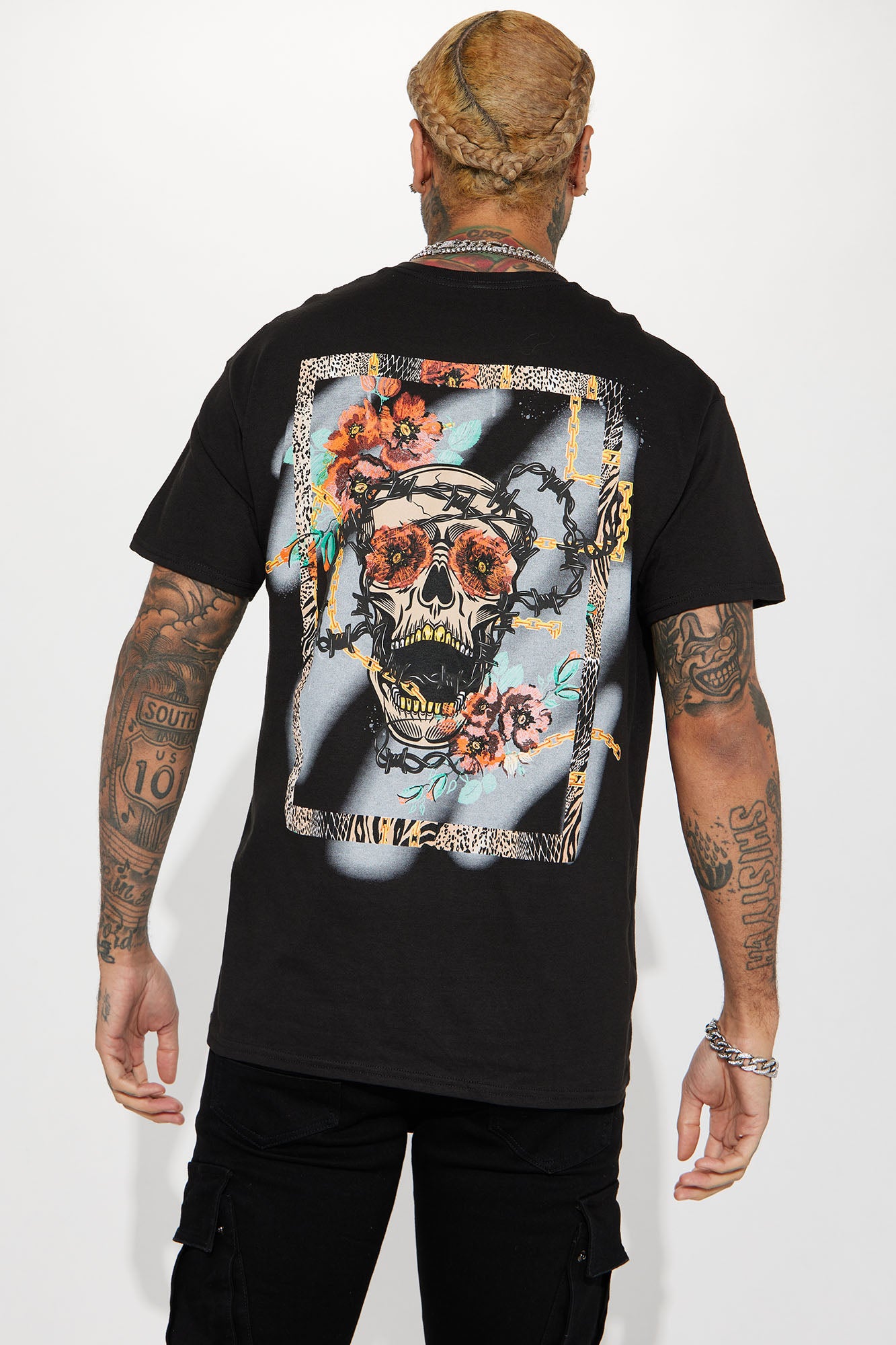 Fuck Your Flowers Short Sleeve Tee - Black | Fashion Nova, Mens