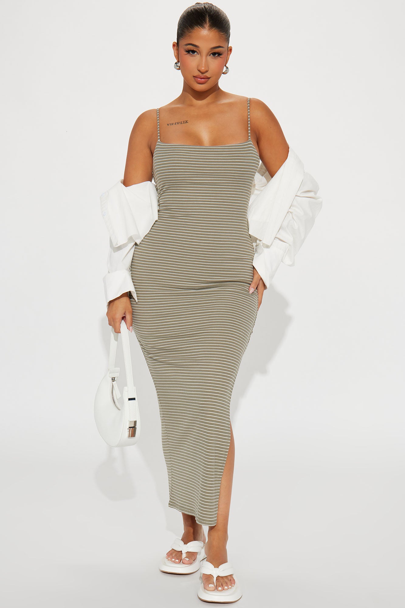 Striped dress 2024 fashion nova