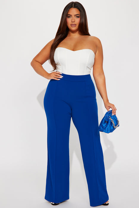 1 Piece, 3 Women: Cobalt Pants  Blue pants outfit, Royal blue