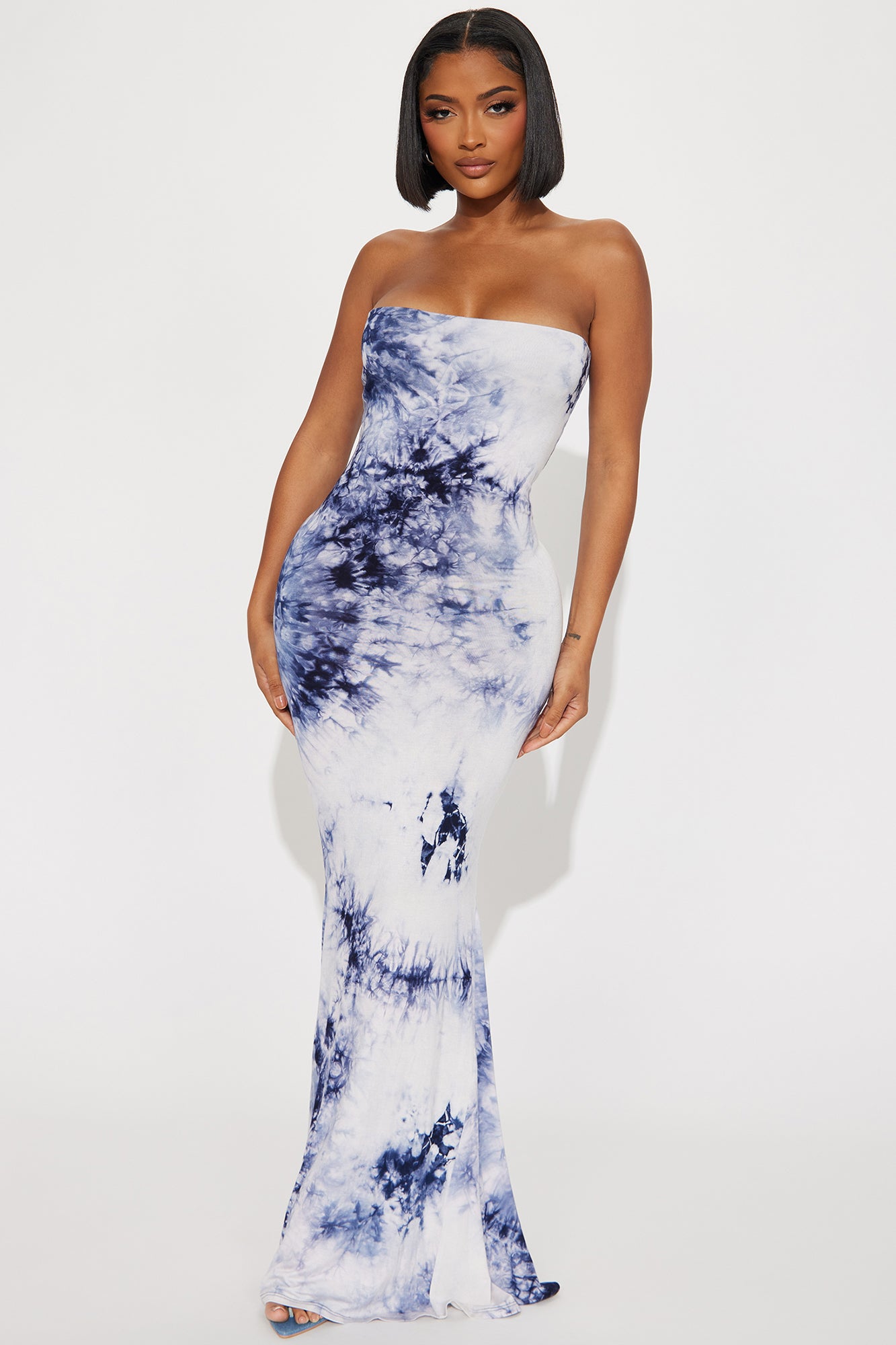 Tie dye tube cheap dress fashion nova