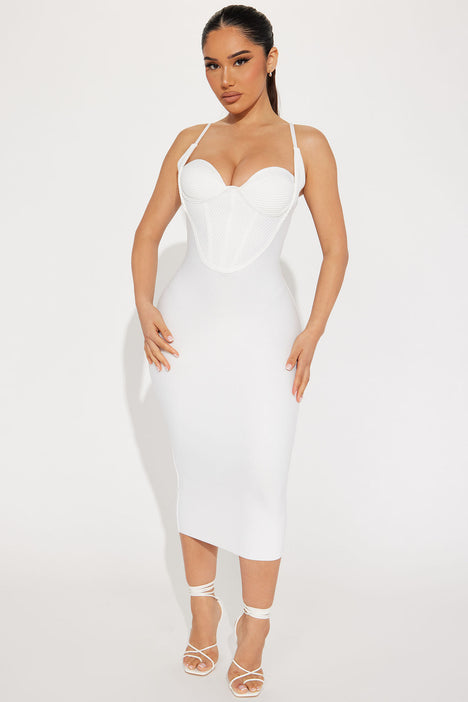 Its A Lifestyle Midi Dress - White