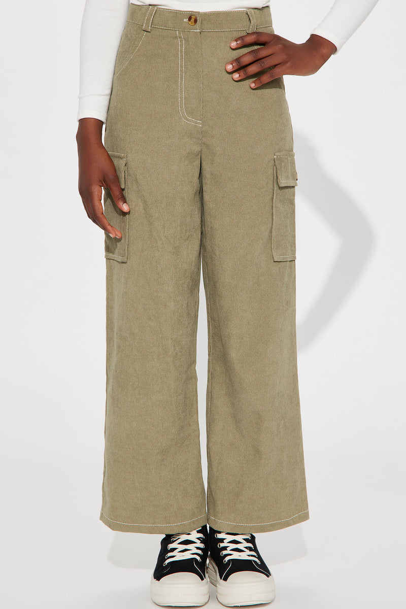 Mini Wide Leg Rib Woven Cargo Pant - Sage | Fashion Nova, Kids Pants ...