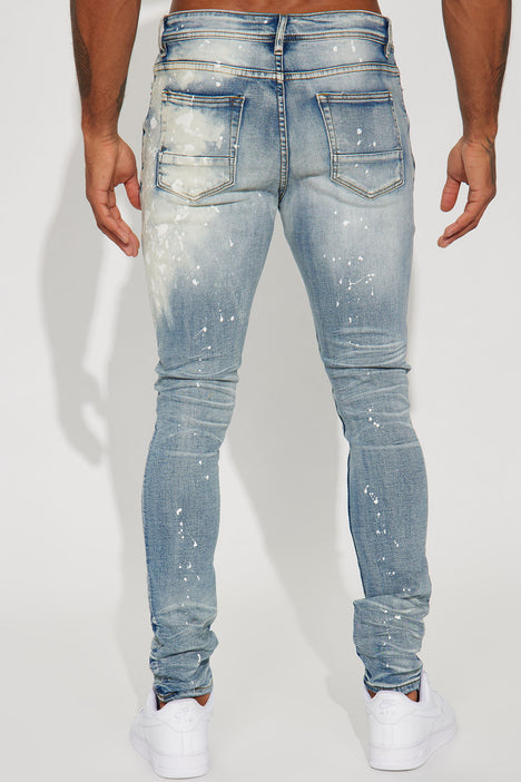 Manfinity EMRG Men Solid Skinny Stacked Jeans