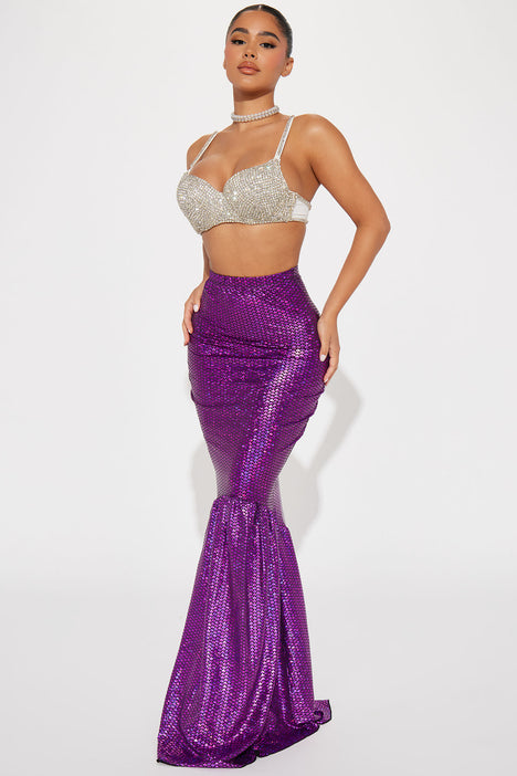 Mermaid Shell Bra - Purple, Fashion Nova, Womens Costumes