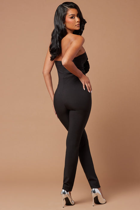 Black Rose Backless Jumpsuit (PRE-ORDER) – Namilanzi Online Boutique