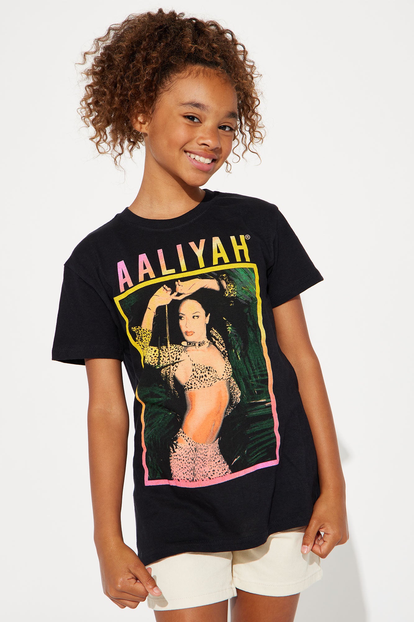 Mini Aaliyah Legend Short Sleeve Tee - Black, Fashion Nova, Kids Tops & T- Shirts