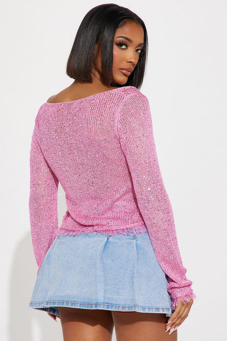 Jaylaani Sweater Top - Pink, Fashion Nova, Sweaters