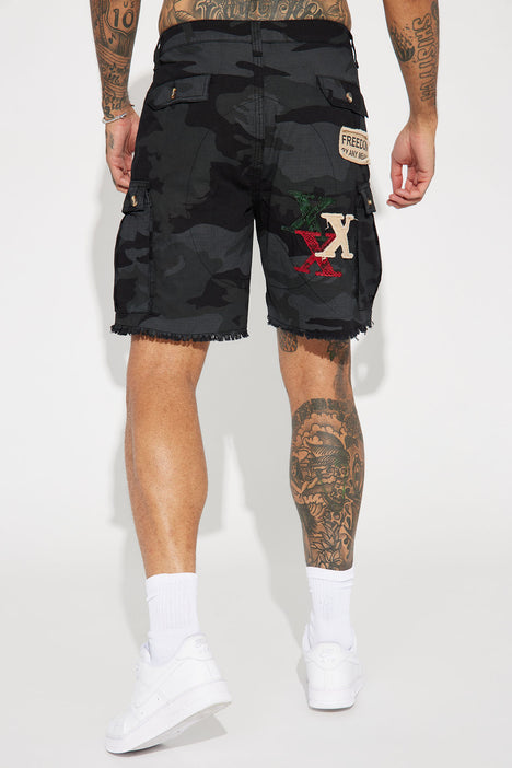 Los Angeles In The Field Shorts - Black, Fashion Nova, Mens Shorts