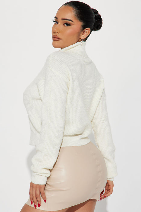 Shivani Turtleneck Sweater - Off White, Fashion Nova, Sweaters
