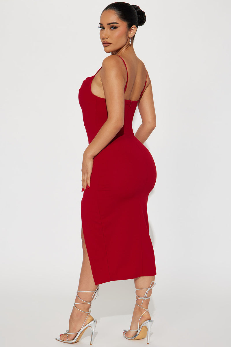 Sweet Idylla Knit Midi Dress - Red | Fashion Nova, Dresses | Fashion Nova