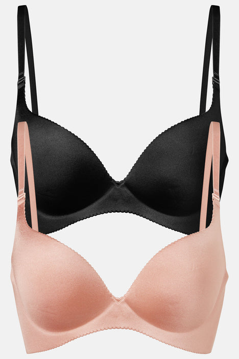 Set Wired push up bra (black & nude), Women's Fashion, Undergarments &  Loungewear on Carousell