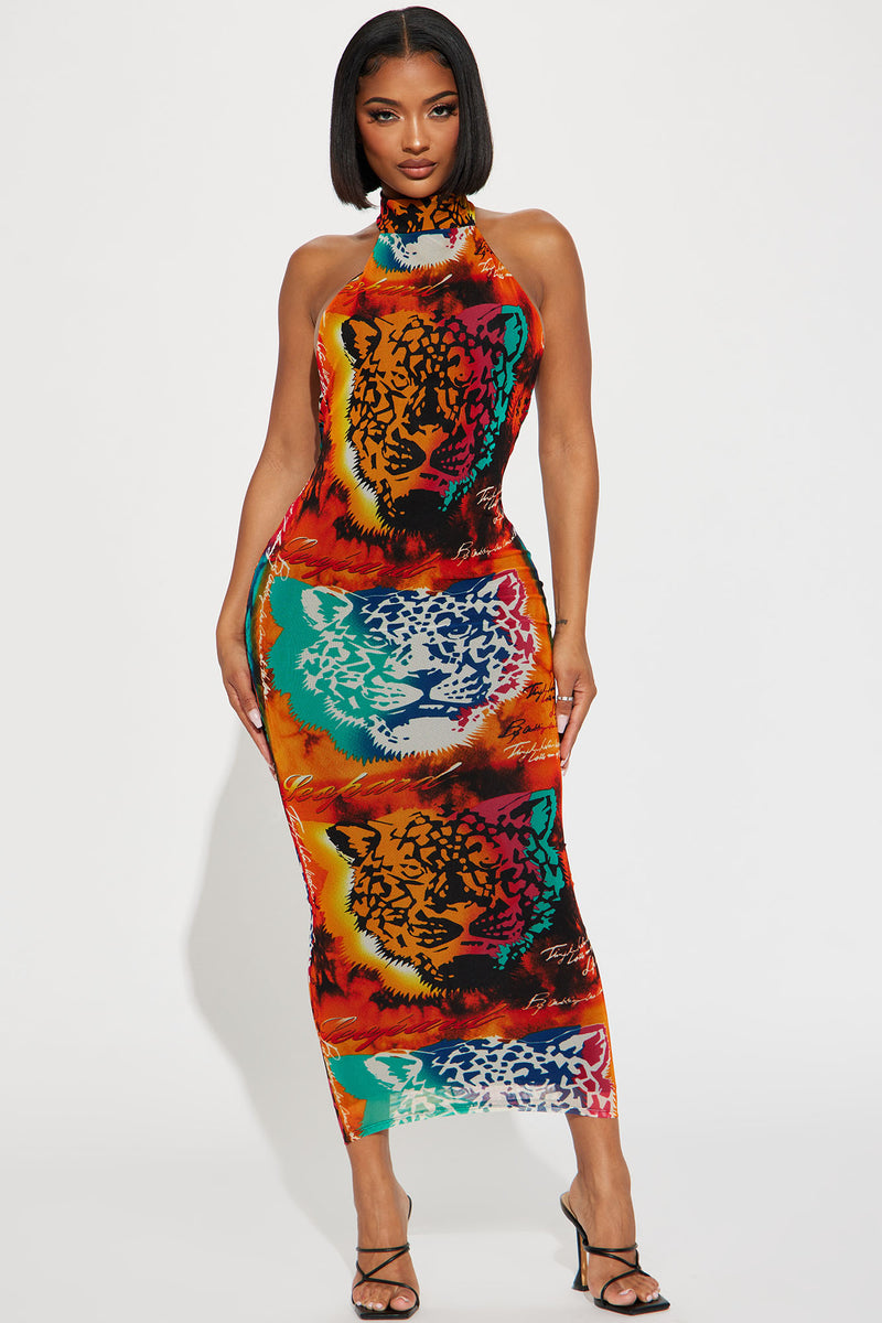 Safari Nights Mesh Maxi Dress - Multi Color | Fashion Nova, Dresses ...