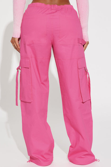 VIP Hot Pink Cargo Jogger Jeans - Hot Pink, Fashion Nova, Jeans
