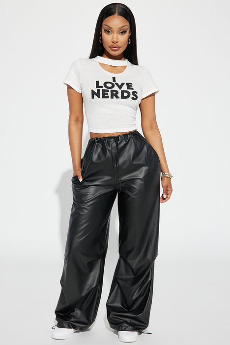 Leather Been Loved - Black Faux Leather Trousers