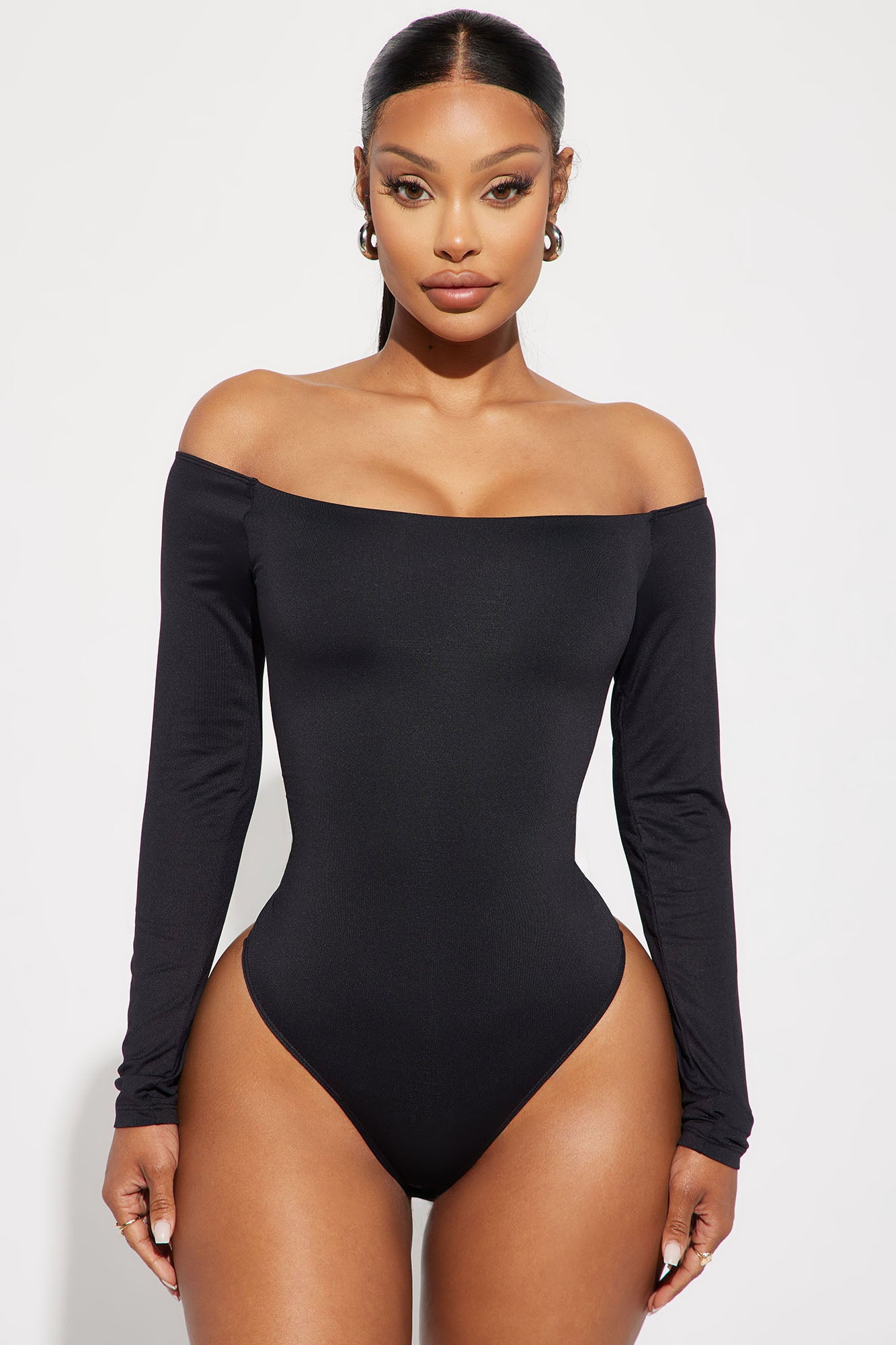 Cute Black Bodysuit - Black Off-the-Shoulder Bodysuit - Lulus