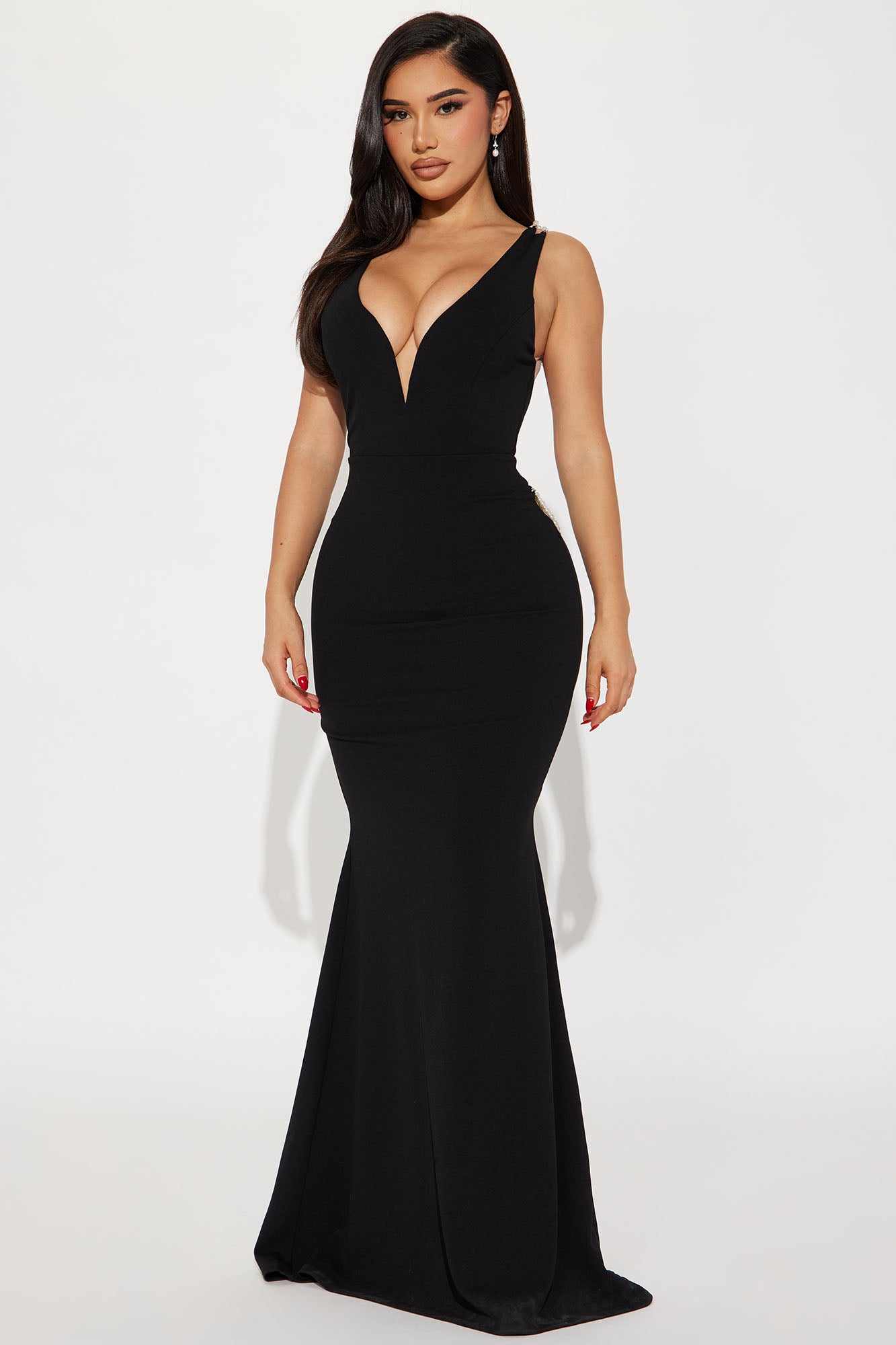 Back Slip Dress - Black, Fashion Nova, Dresses