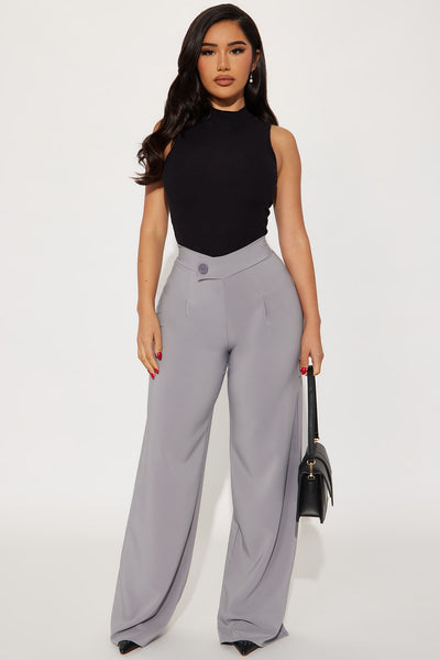 Xtra Fly Dress Pant - Grey, Fashion Nova, Pants
