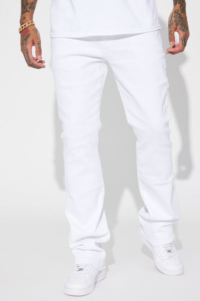 Cornell Stacked Skinny Flare White Fashion Nova Mens | Jeans Nova, - Jeans | Fashion