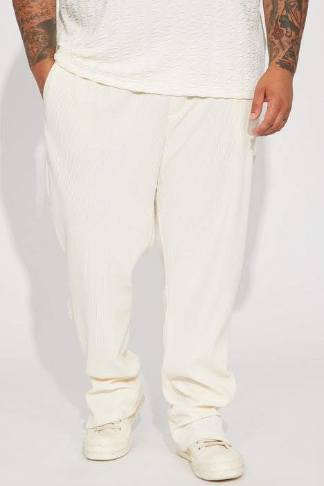 Walker Slim Front Slit Pants In Off White