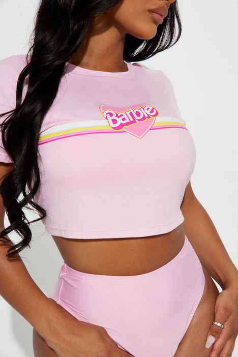 Barbie Girl 3 Piece Bikini Set - Pink, Fashion Nova, Swimwear