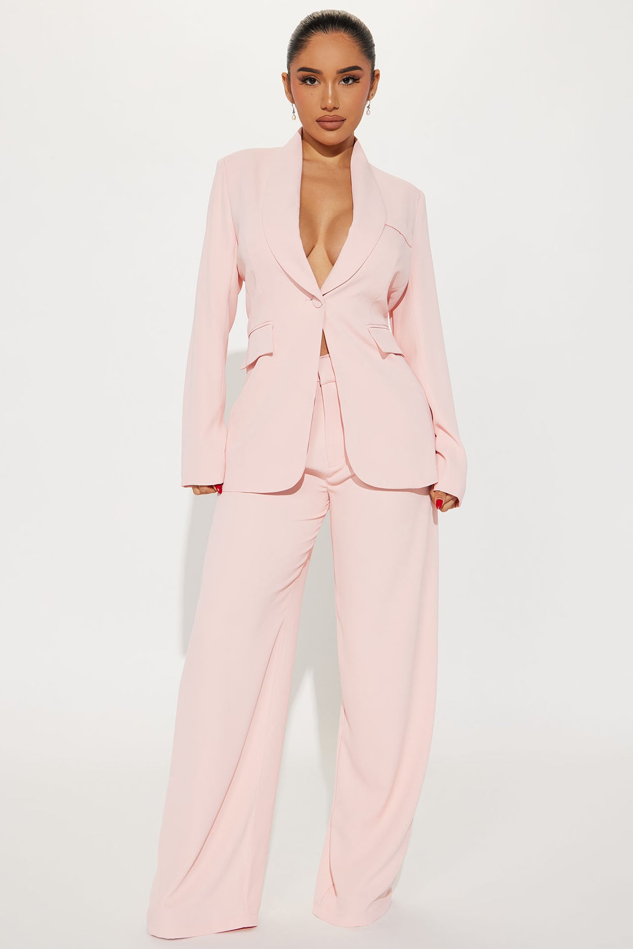 Important Meeting Blazer Pant Set - Pink