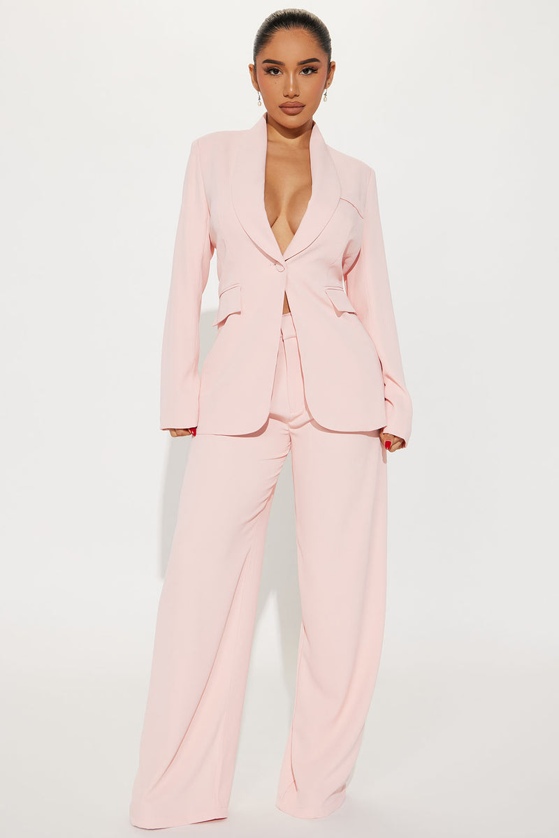 Important Meeting Blazer Pant Set - Pink | Fashion Nova, Matching Sets ...
