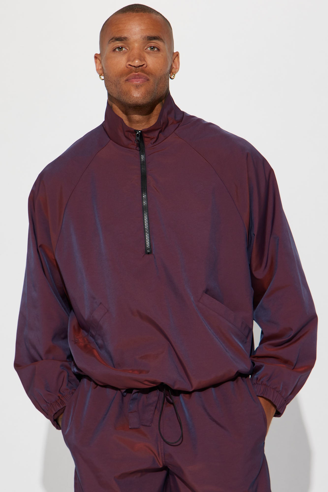 NEIGHBORHOOD ANORAK JACKET M BURGUNDY-