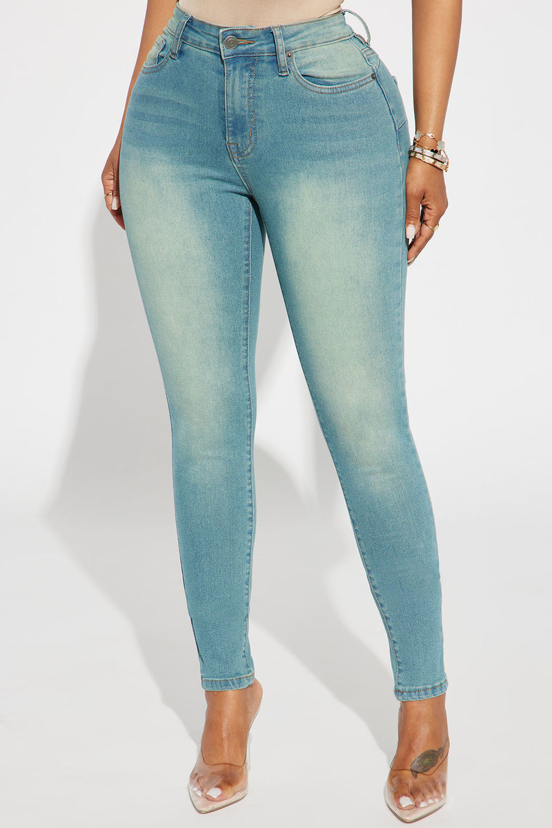 Hampton Tinted High Stretch Skinny Jeans - Medium Blue Wash | Fashion ...