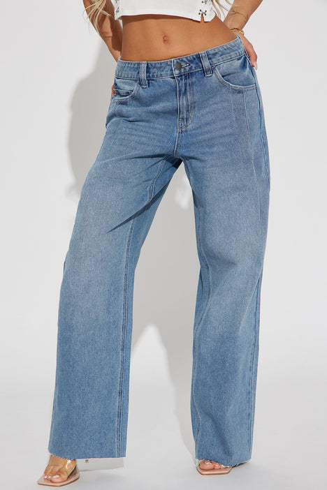 Long Lost 90's High Rise Straight Leg Jeans - Medium Wash, Fashion Nova,  Jeans