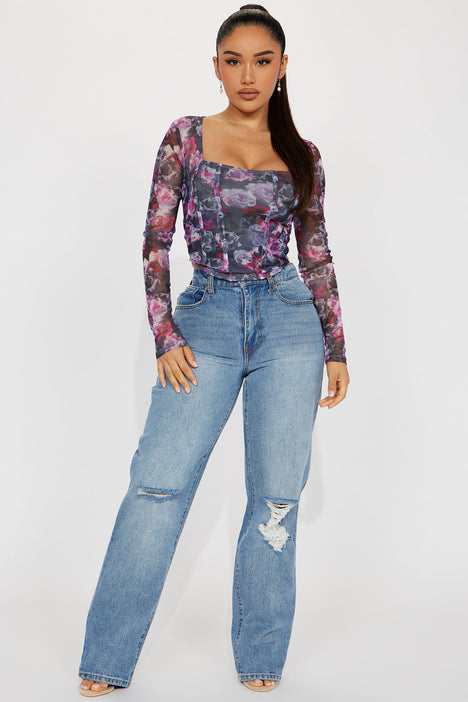 Pretty Little Thing Denim Corset Top Blue Size 6 - $16 (60% Off Retail) -  From Melanie