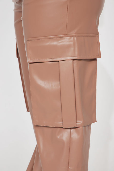 Mika Faux Leather Legging Set - Camel, Fashion Nova, Matching Sets