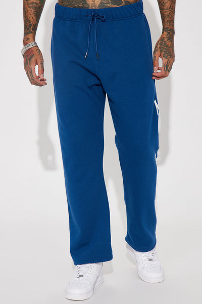 NY Script Straight Sweatpant Fleece - | Bottoms | Nova, Fashion Nova Navy Mens Fashion
