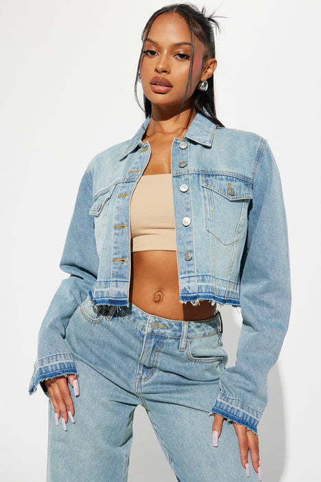 Fashion nova long sale denim jacket