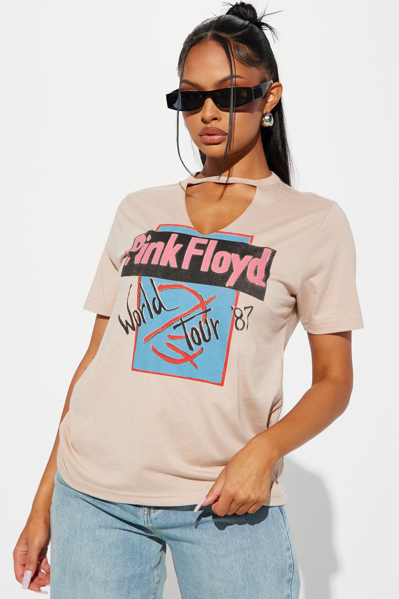 Pink Floyd World Tour '87 Tshirt - Taupe | Fashion Nova, Screens