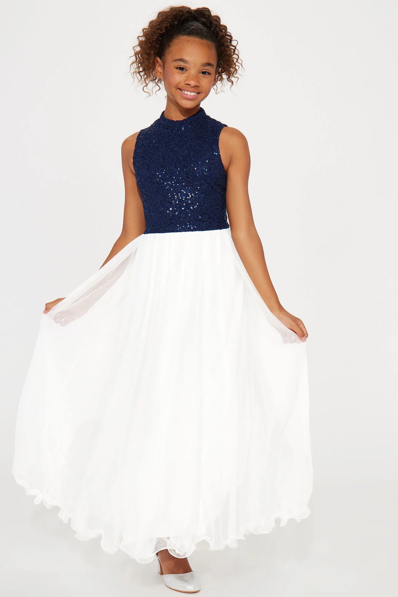Mini Glitter Knit Sleeveless Maxi Dress - Salmon/Combo, Fashion Nova, Kids  Dresses