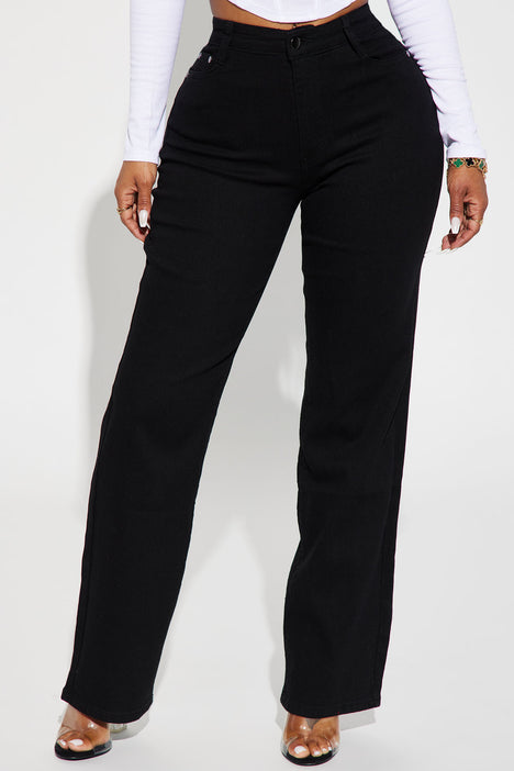 Simply Basic Stretch Straight Jeans - Black, Fashion Nova, Jeans