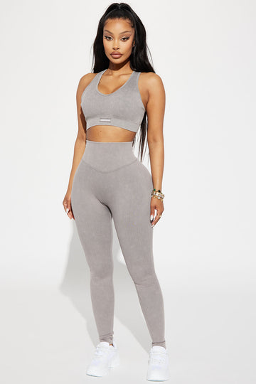 After Cardio Ribbed Active Leggings In Power Flex - Mauve