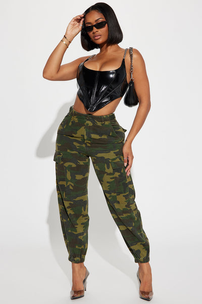 Adrina Camo Cargo Pant - Camouflage