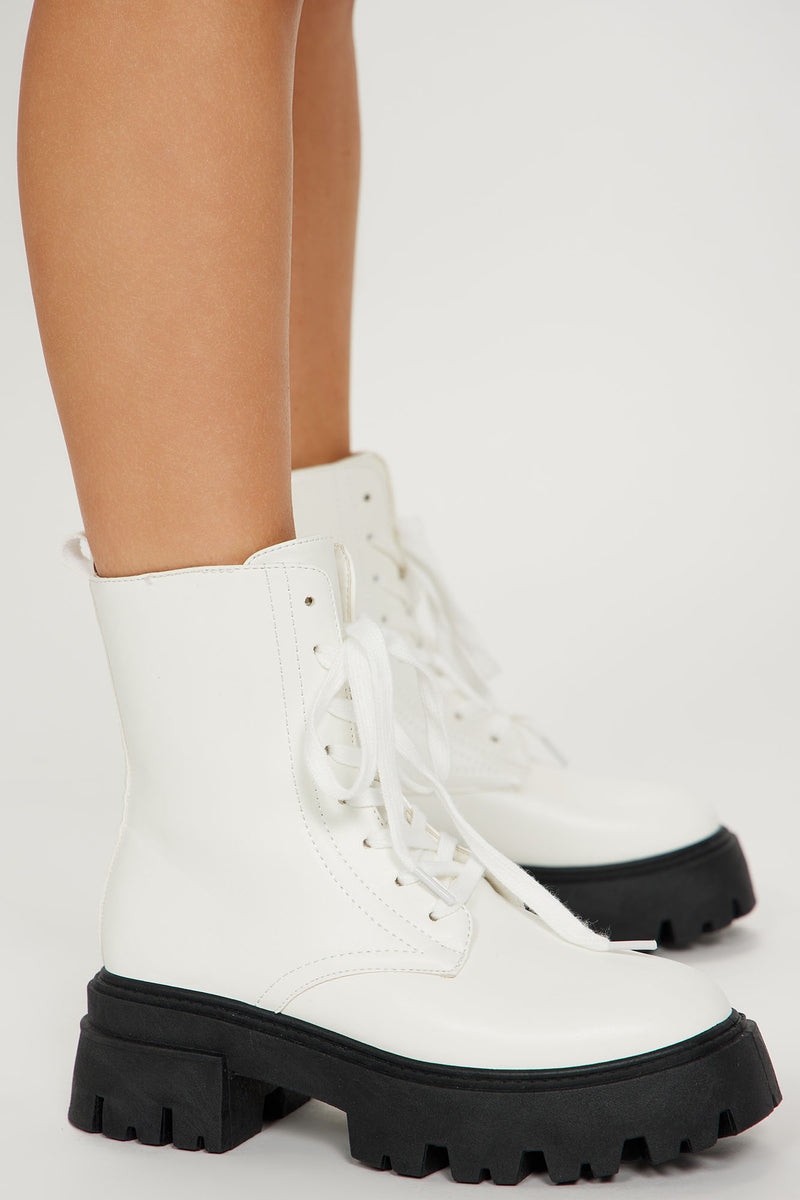 Rue Flat Boots - White | Fashion Nova, Shoes | Fashion Nova
